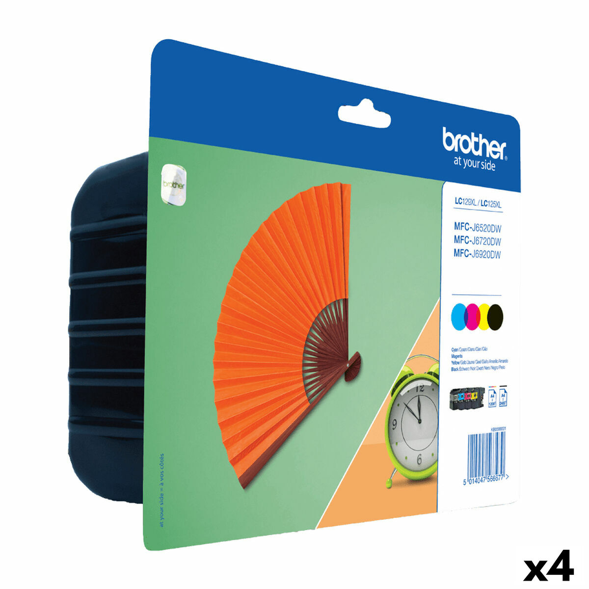 Original Ink Cartridge Brother LC129XL/LC125XL Yellow (4 Units) Original Ink Cartridge Brother LC129XL/LC125XL Yellow (4 Units)