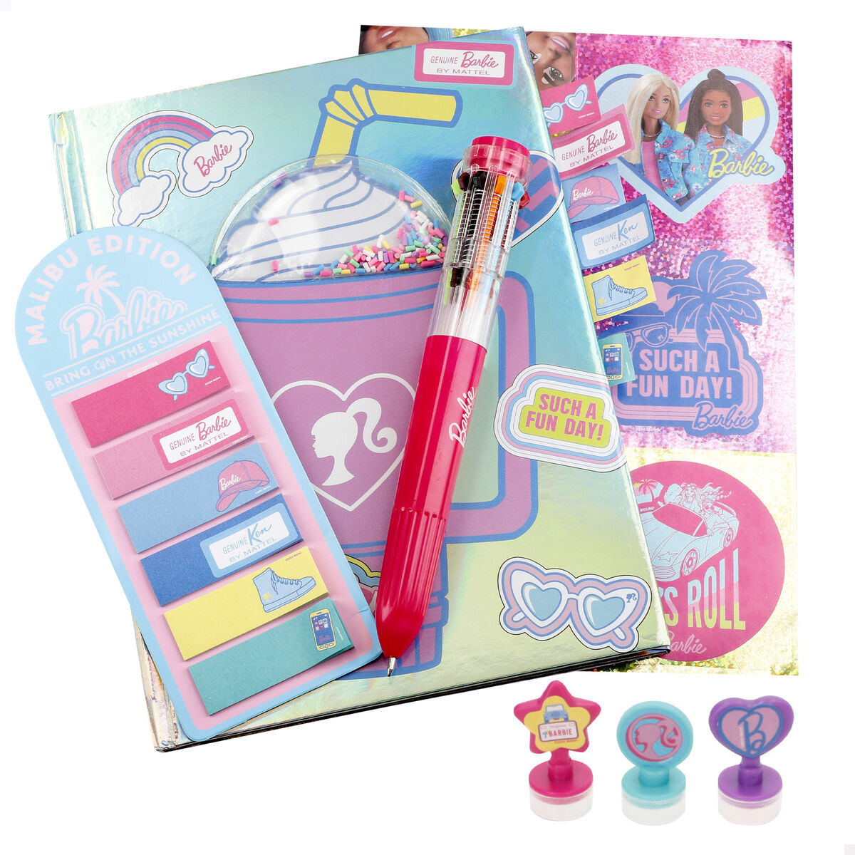 Diary with accessories Barbie 15 x 1 x 20 cm Multicolour Diary with accessories Barbie 15 x 1 x 20 cm Multicolour