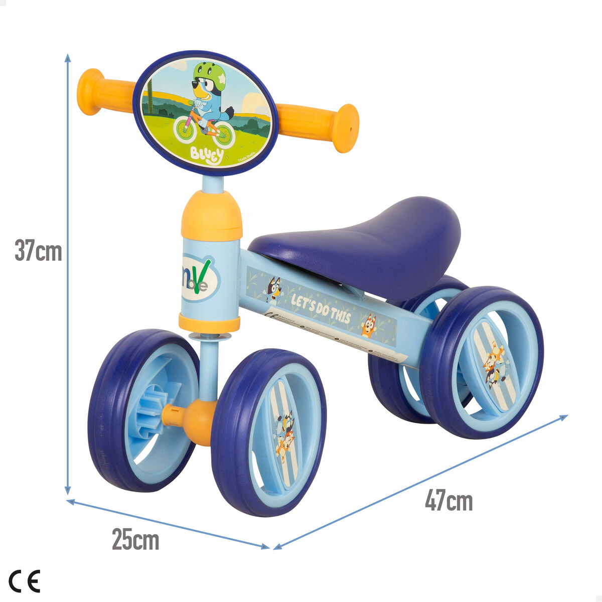 Ride-on toy Bluey 47 x 37 x 25 cm