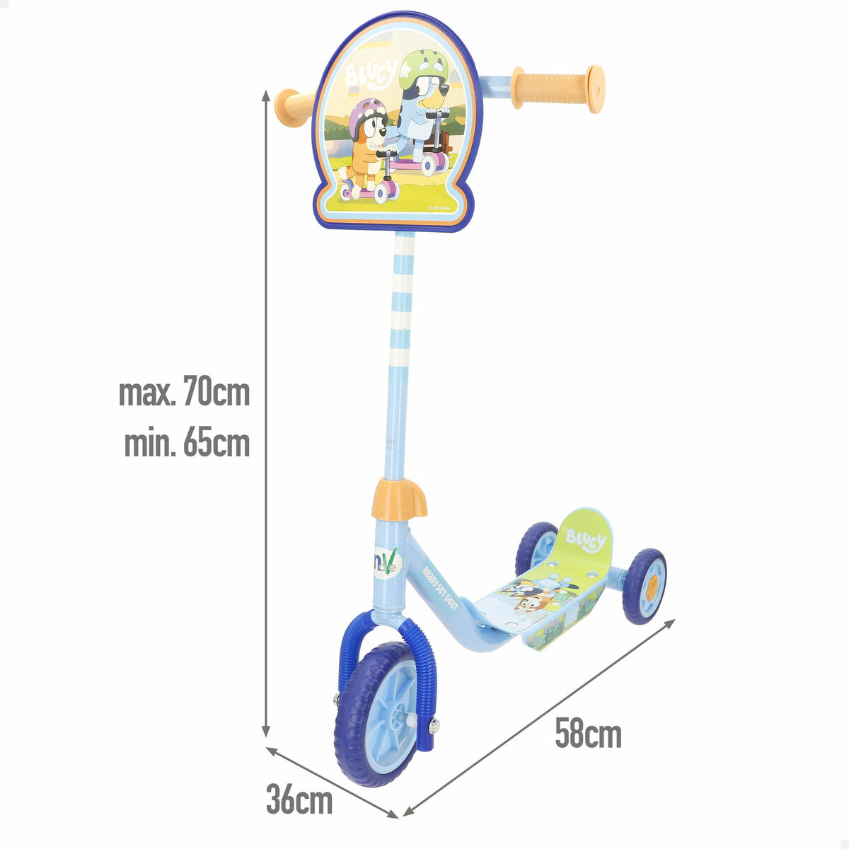Scooter Bluey Rubber Metal Plastic