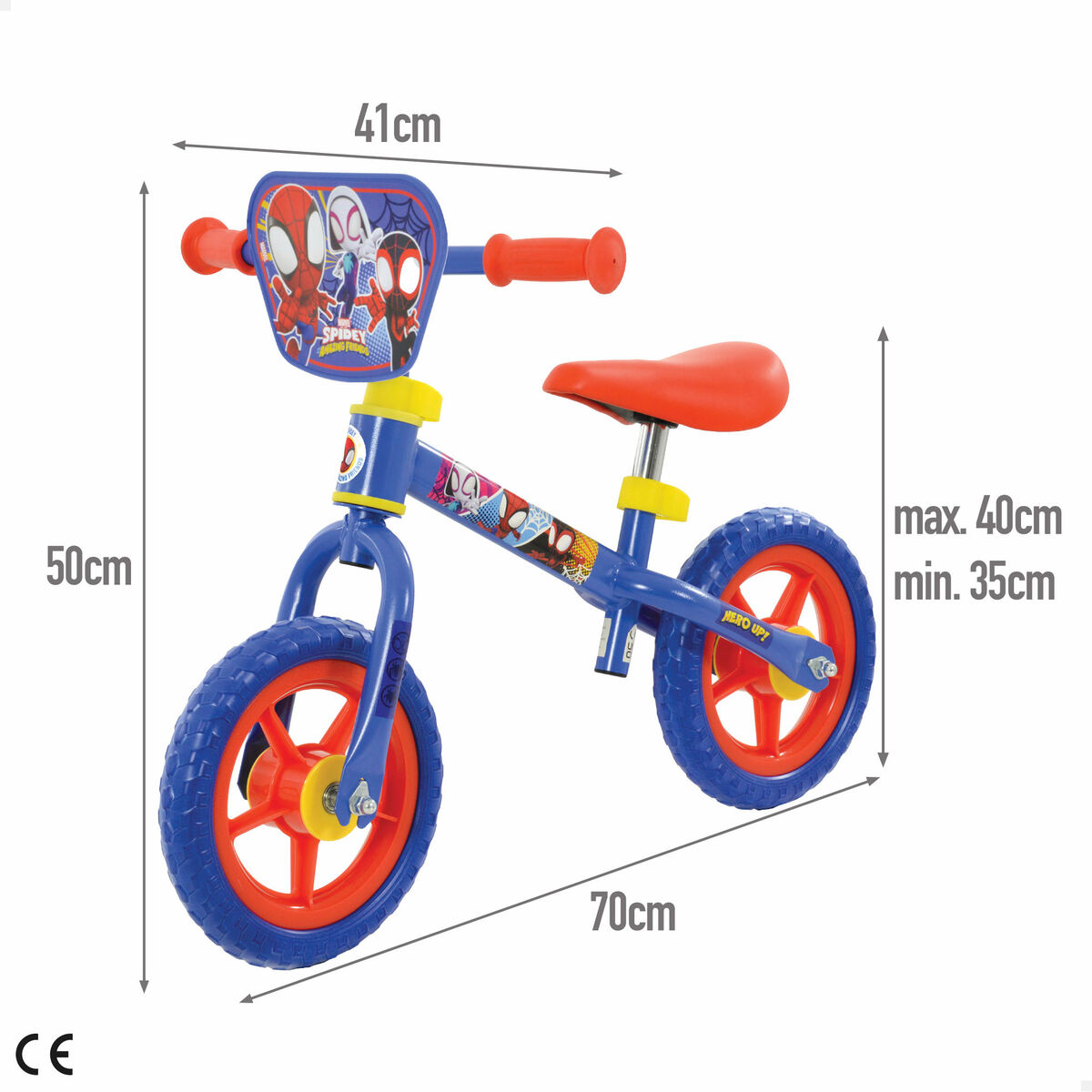 Ride-on toy Spidey 70 x 50 x 41 cm Blue White Red