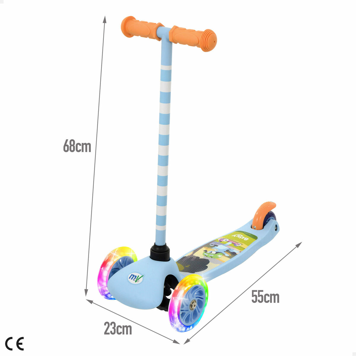 Scooter Bluey Rubber Metal Plastic Blue