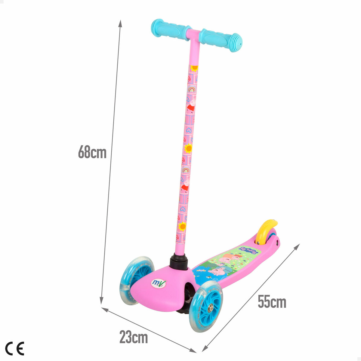 Scooter Peppa Pig Rubber Metal Plastic