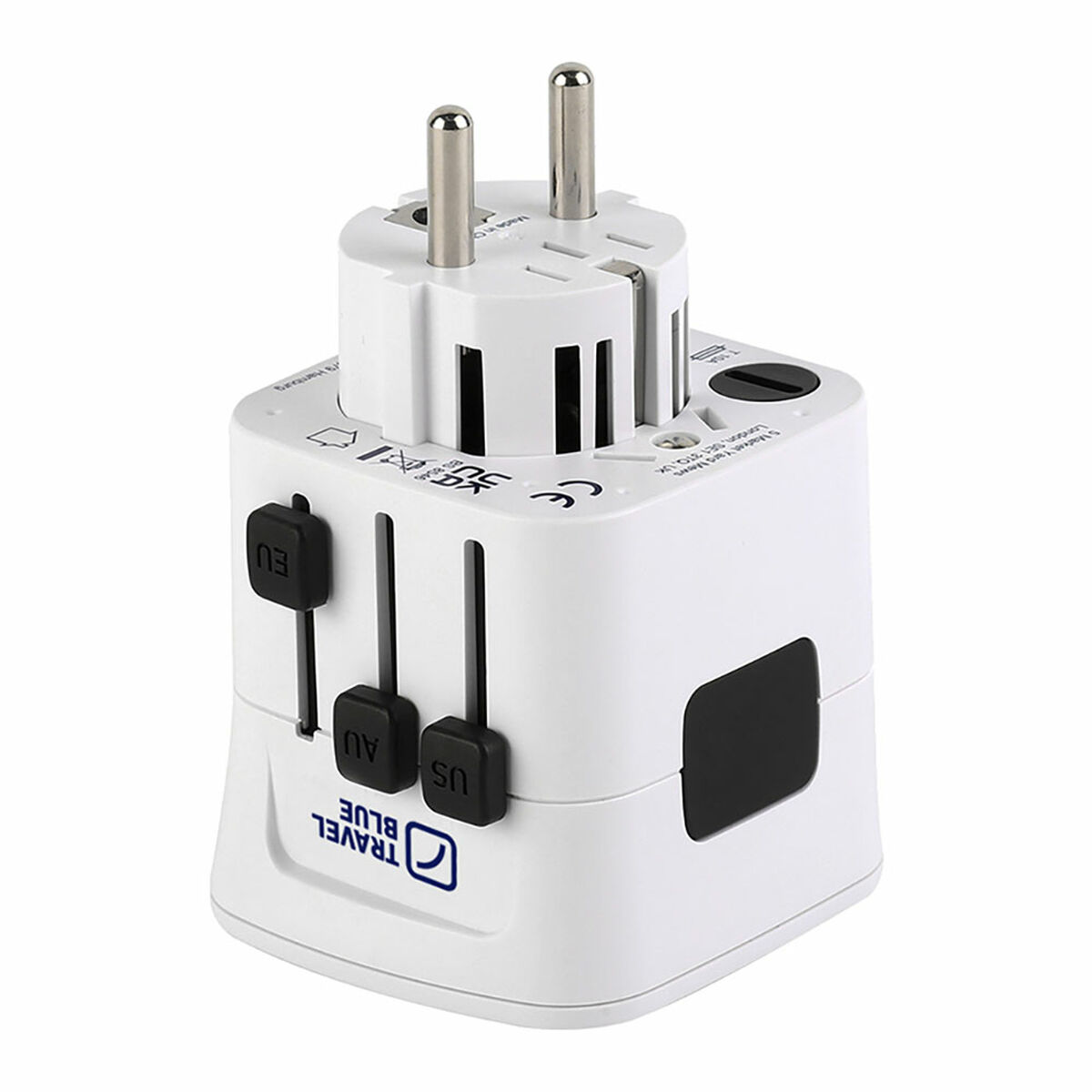 Current Adaptor Travel Blue 2500 W Current Adaptor Travel Blue 2500 W