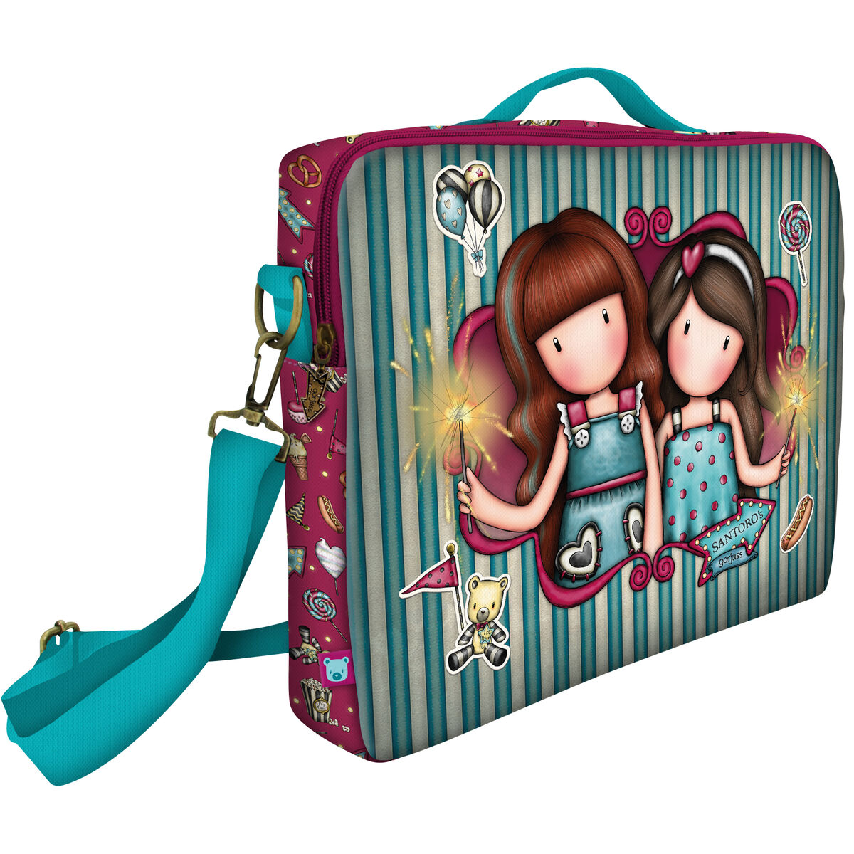 Laptop Case Gorjuss Fireworks 14,1” Maroon (37.5 x 29.5 x 6 cm)