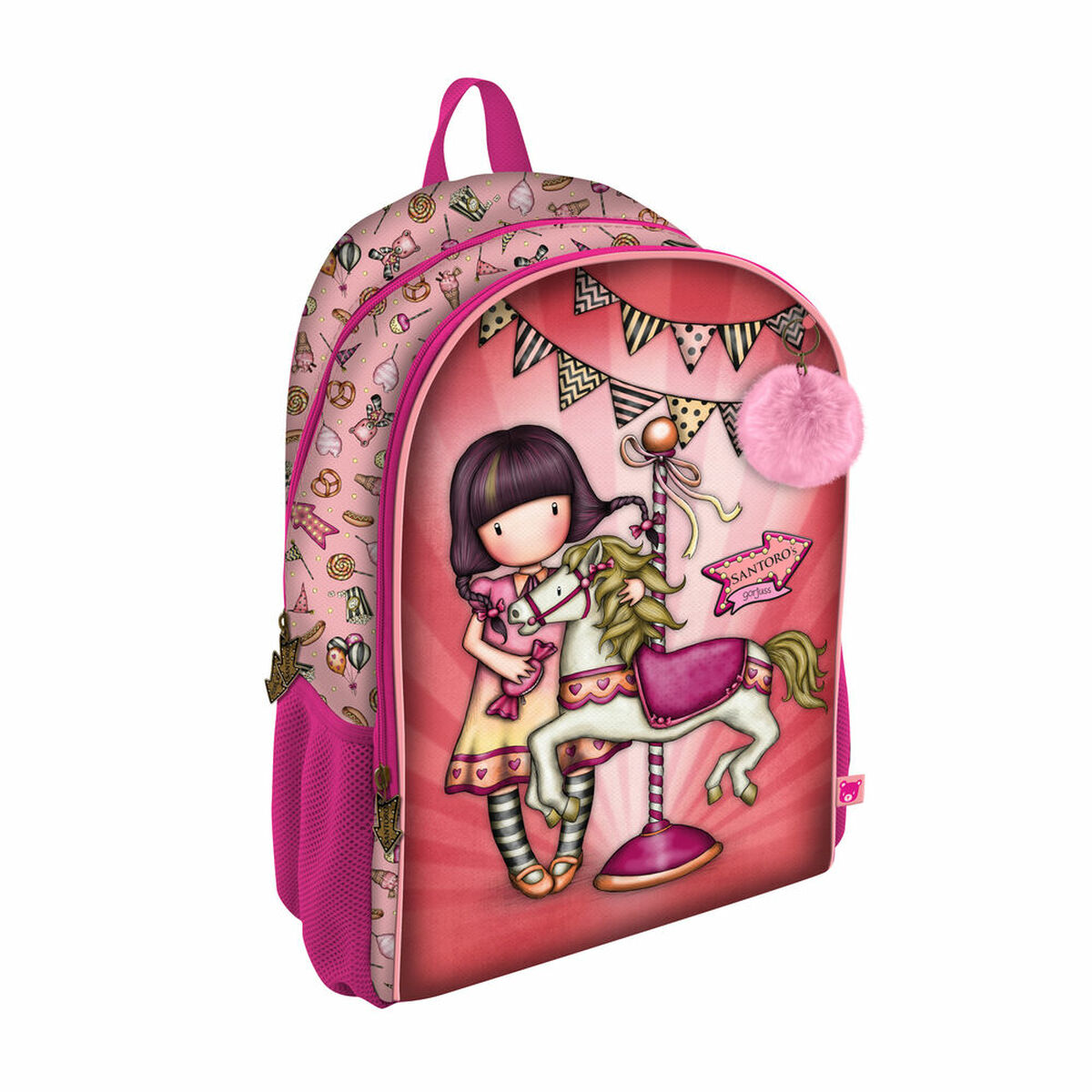 School Bag Gorjuss Carousel Salmon 31.5 x 40 x 22.5 cm School Bag Gorjuss Carousel Salmon 31.5 x 40 x 22.5 cm