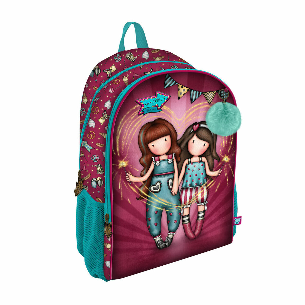 School Bag Gorjuss Fireworks Maroon 31.5 x 44 x 22.5 cm School Bag Gorjuss Fireworks Maroon 31.5 x 44 x 22.5 cm