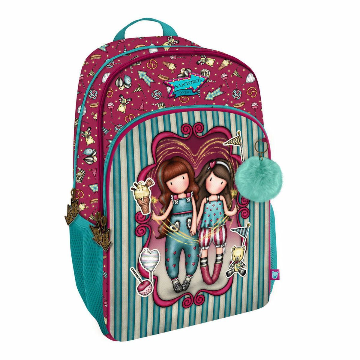 School Bag Gorjuss Fireworks Maroon 29 x 45 x 17 cm School Bag Gorjuss Fireworks Maroon 29 x 45 x 17 cm