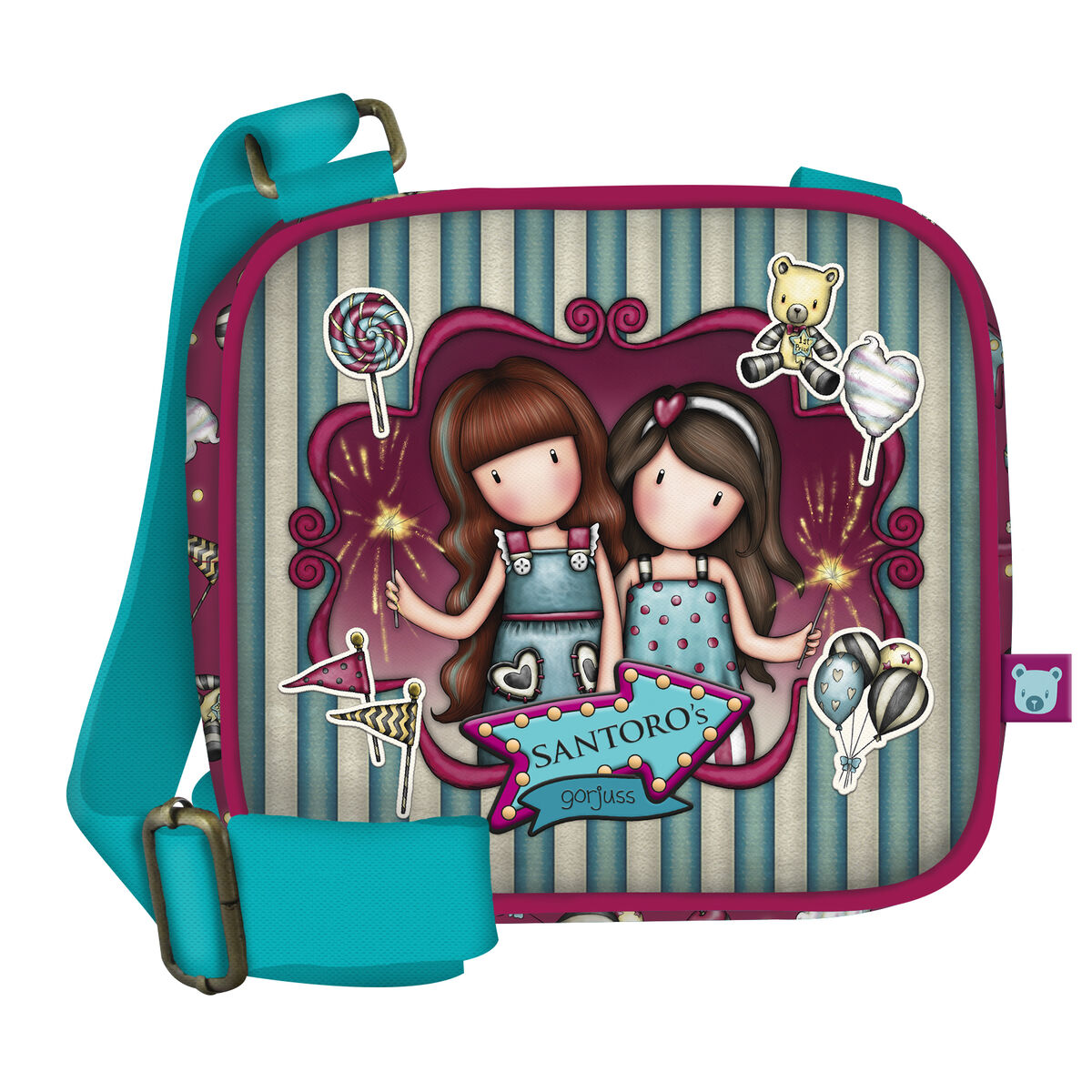 Shoulder Bag Gorjuss Fireworks Maroon (16.5 x 15 x 6.5 cm) Shoulder Bag Gorjuss Fireworks Maroon (16.5 x 15 x 6.5 cm)