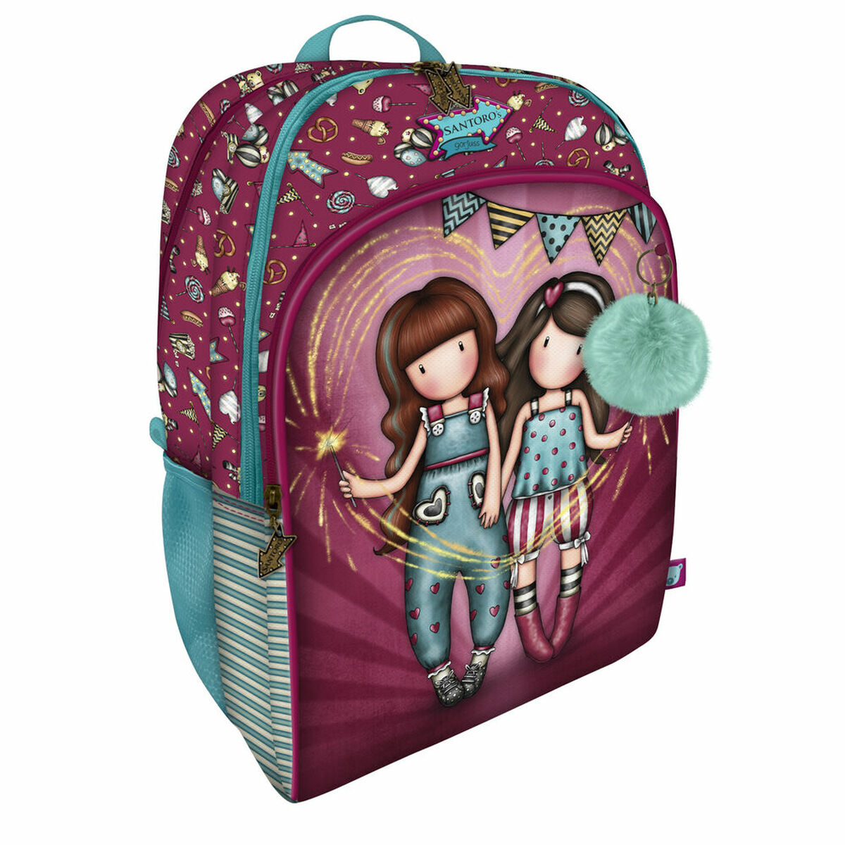 School Bag Gorjuss Fireworks Maroon 34.5 x 43.5 x 22 cm School Bag Gorjuss Fireworks Maroon 34.5 x 43.5 x 22 cm