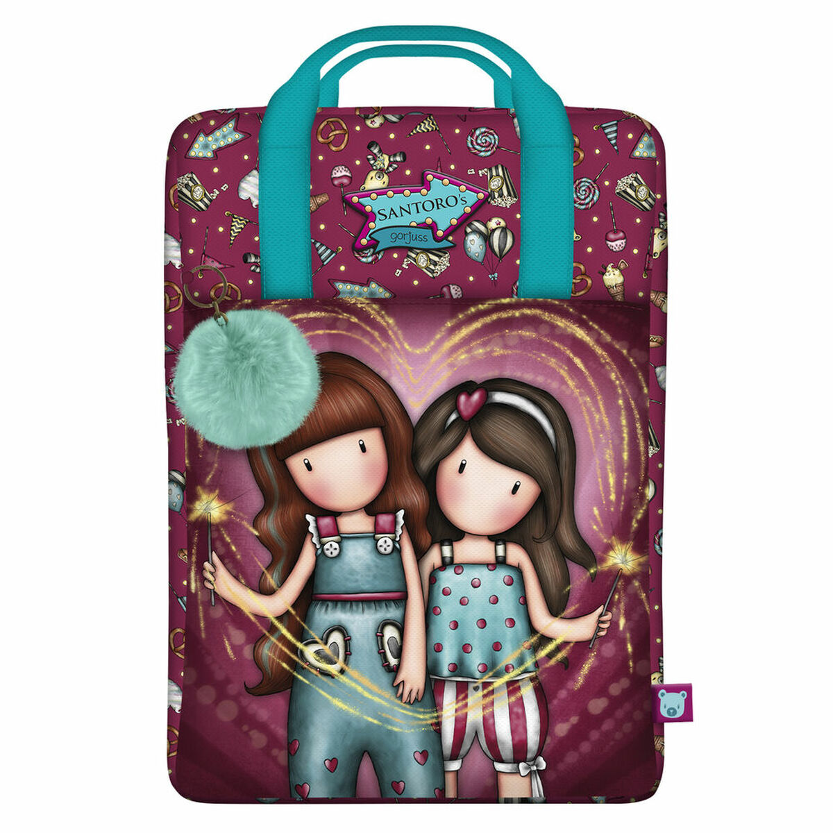 School Bag Gorjuss Fireworks Maroon 25 x 36 x 10 cm School Bag Gorjuss Fireworks Maroon 25 x 36 x 10 cm