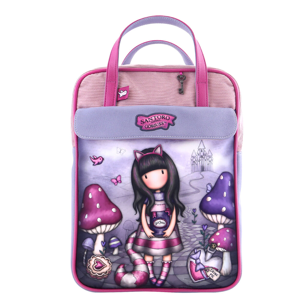 Rucksack Gorjuss Cheshire cat Pink Purple (27 x 10 x 37 cm) Rucksack Gorjuss Cheshire cat Pink Purple (27 x 10 x 37 cm)