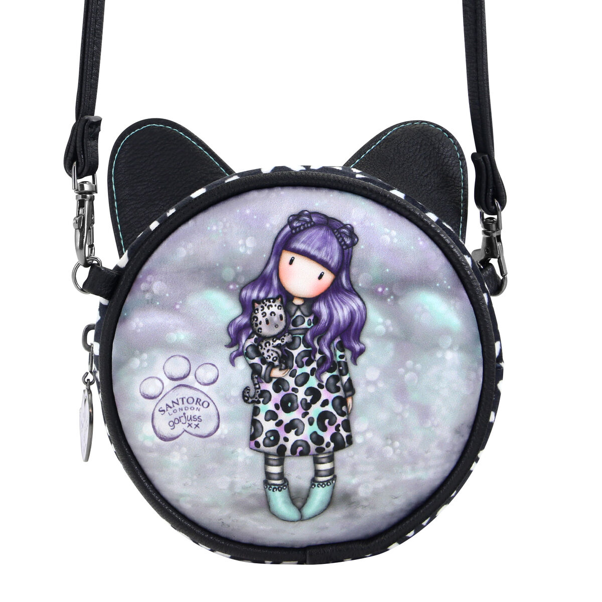 Shoulder Bag Gorjuss Smitten kitten Black White (13,5 x 5,5 x 13,5 cm) Shoulder Bag Gorjuss Smitten kitten Black White (13,5 x 5,5 x 13,5 cm)