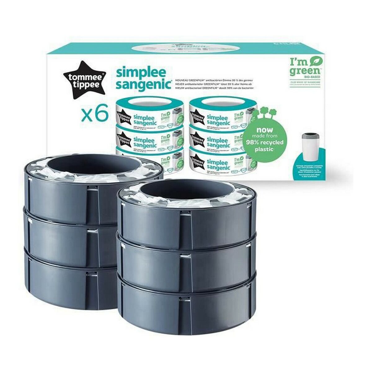Replacement Tommee Tippee Simplee Sangenic 6 Units Replacement Tommee Tippee Simplee Sangenic 6 Units