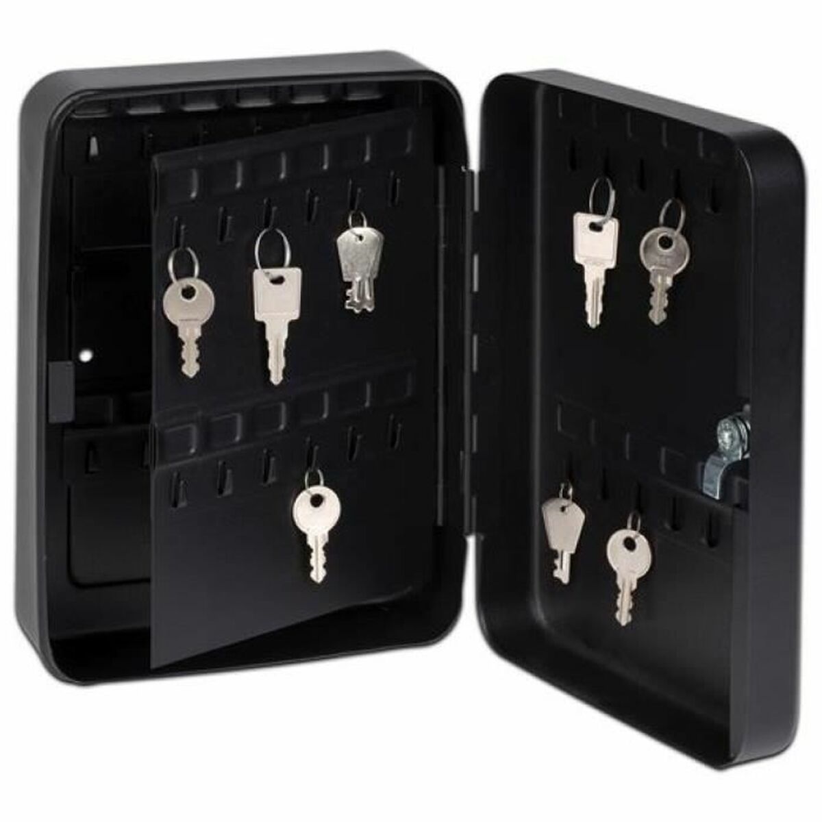 Key cupboard Yale Black 30 x 24 x 8 cm Key cupboard Yale Black 30 x 24 x 8 cm