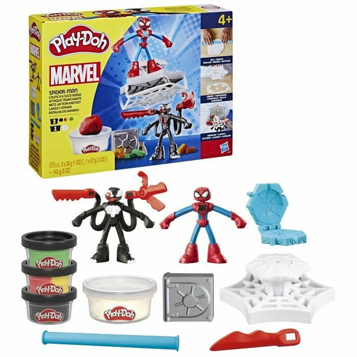 Modelling Clay Game Play-Doh Spider-Man Slash Attack Multicolour Modelling Clay Game Play-Doh Spider-Man Slash Attack Multicolour