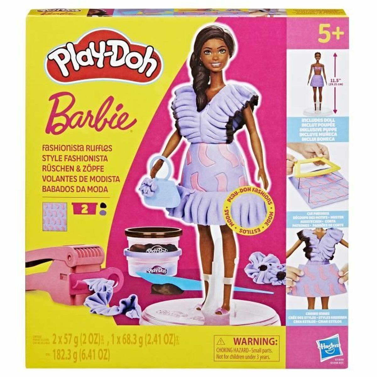 Modelling Clay Game Play-Doh Barbie Fashionista Ruffles Multicolour 730 g