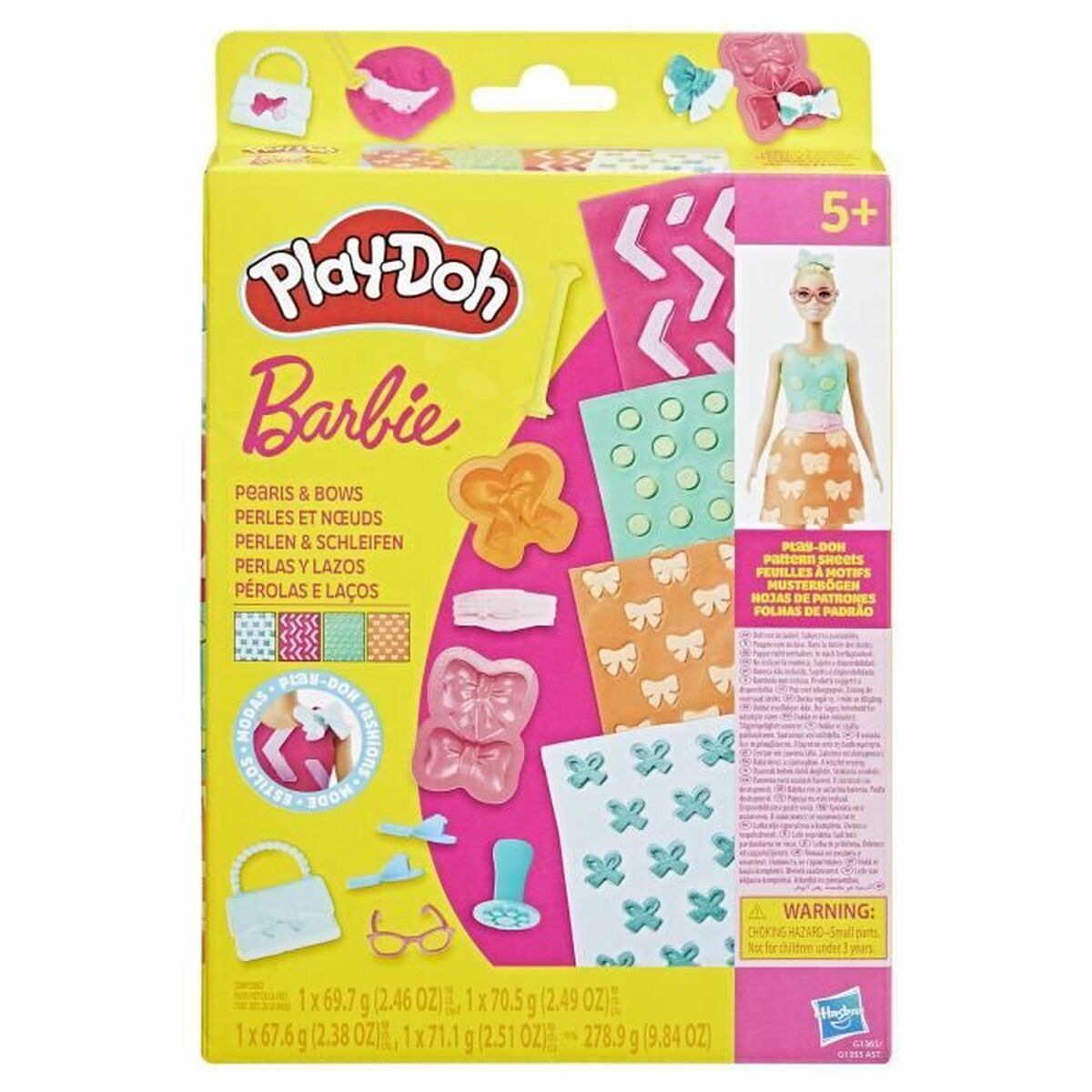 Modelling Clay Game Play-Doh BArbie Pearls & Bows Multicolour