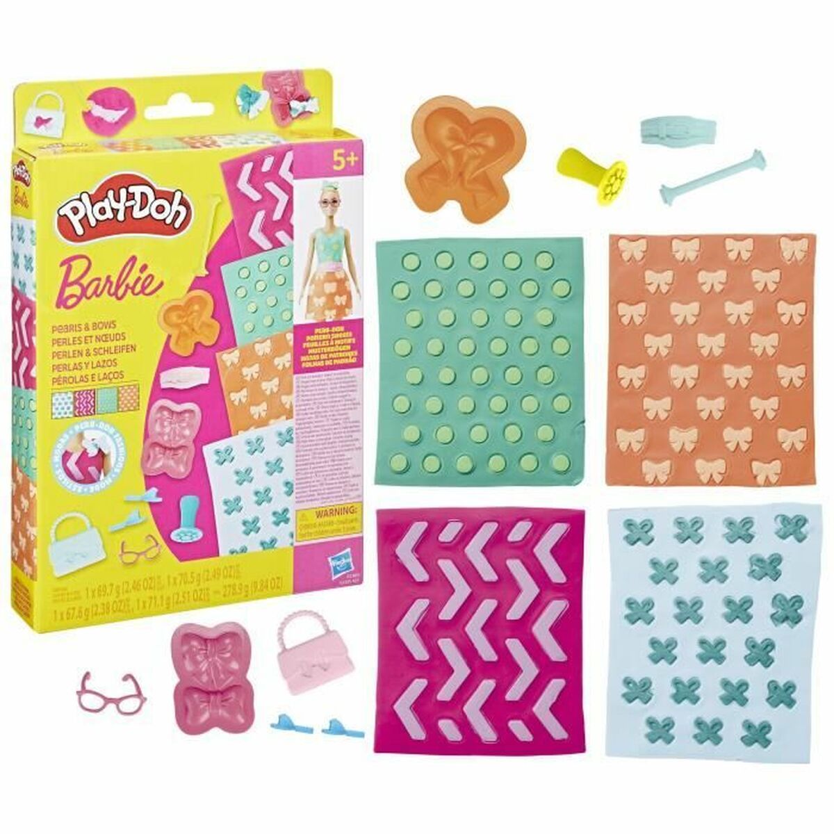 Modelling Clay Game Play-Doh BArbie Pearls & Bows Multicolour