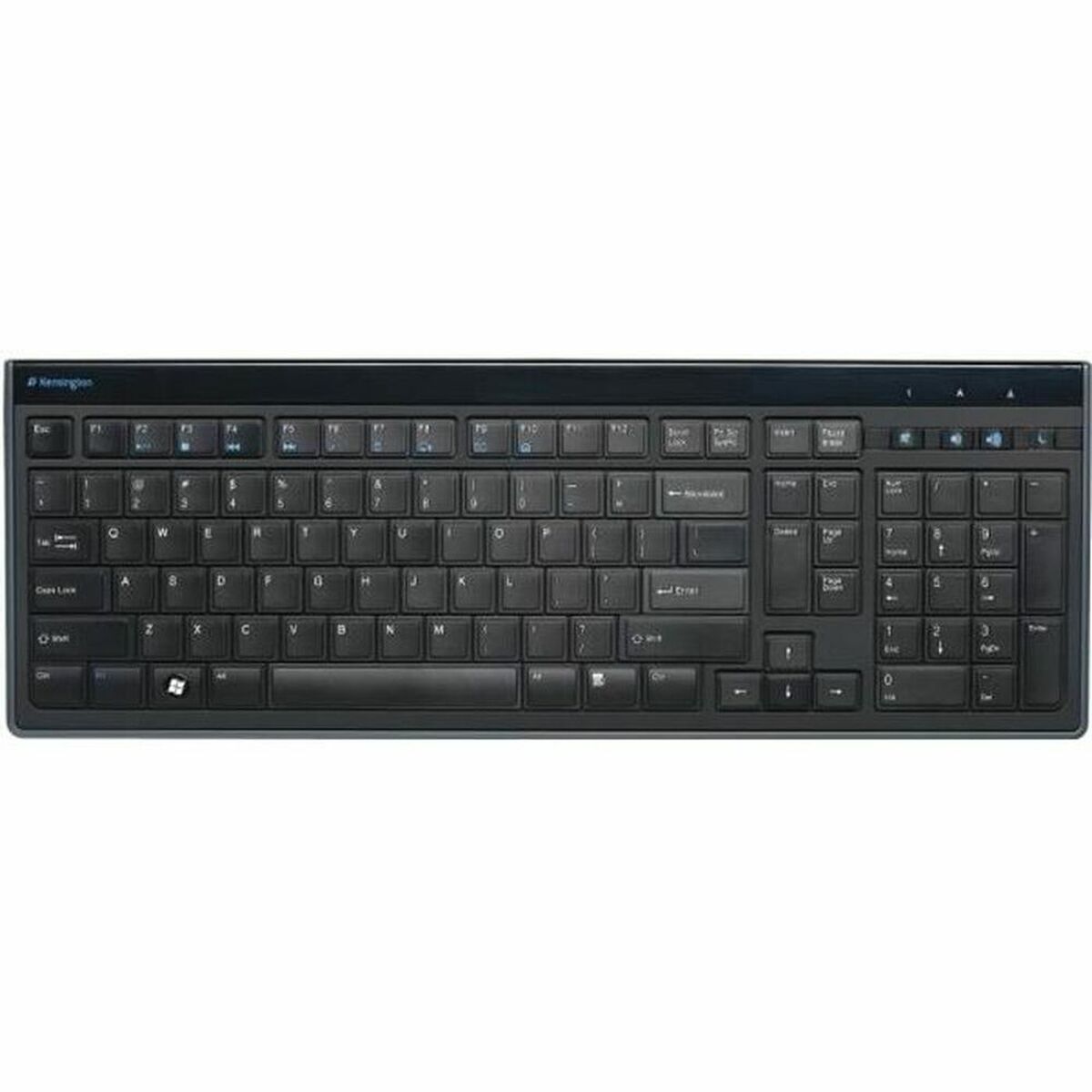 Keyboard Kensington Advance Fit AZERTY Black Matte back French AZERTY Keyboard Kensington Advance Fit AZERTY Black Matte back French AZERTY