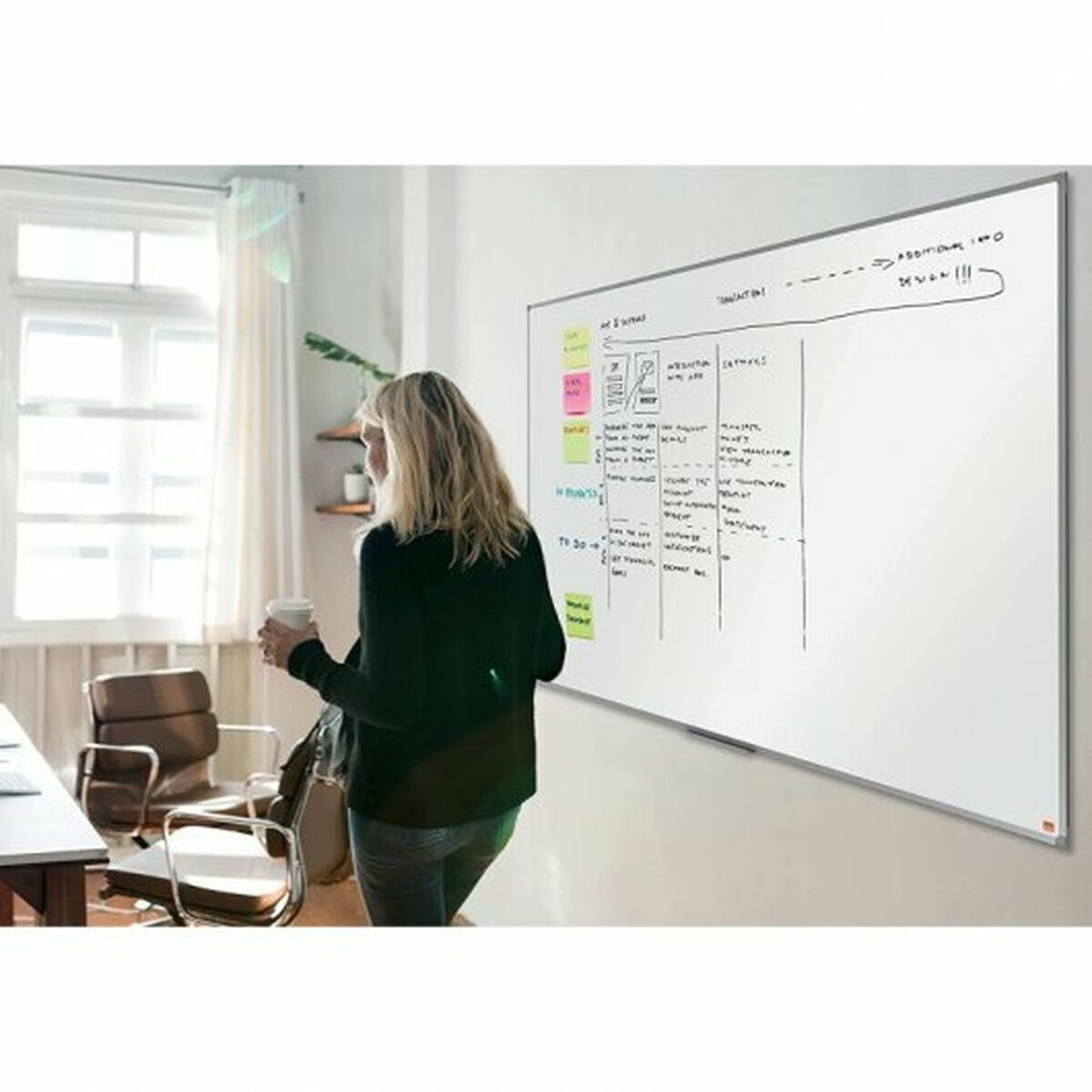 Magnetic board Nobo Essence White Aluminium Steel 180 x 120 cm (Refurbished B)