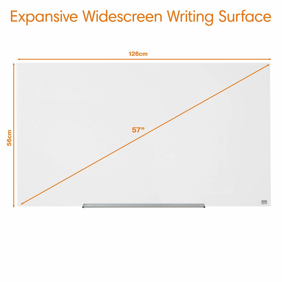 Magnetic board Nobo Impression Pro White Crystal 126 x 71 cm