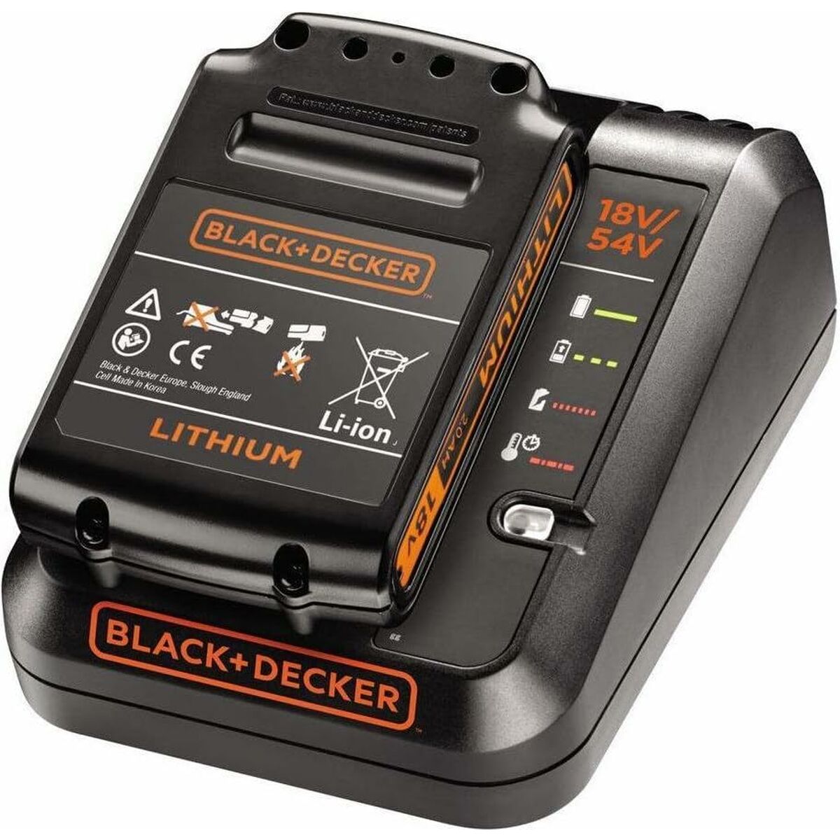 Charger and rechargeable battery set Black & Decker BDC2A20 2 Ah Litio Ion 18 V Charger and rechargeable battery set Black & Decker BDC2A20 2 Ah Litio Ion 18 V