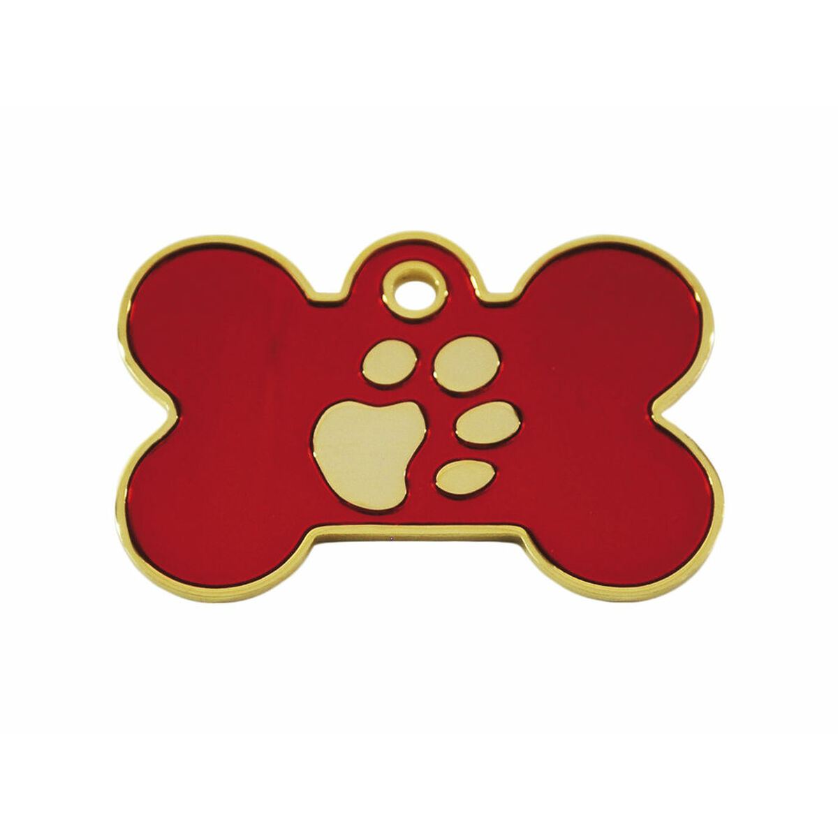 Identification plate for collar Imarc Bone Red Golden