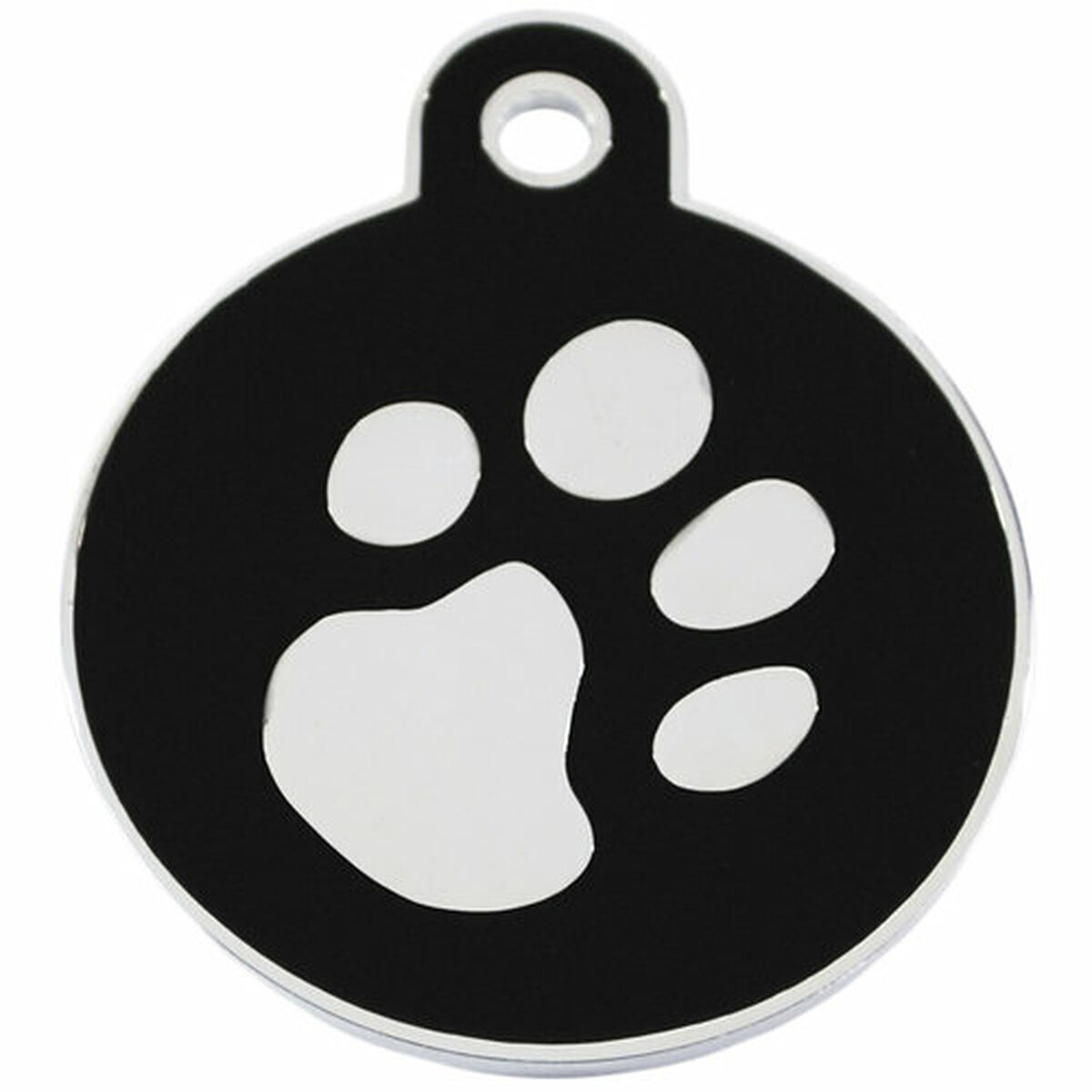 Identification plate for collar Imarc Circle Black Silver