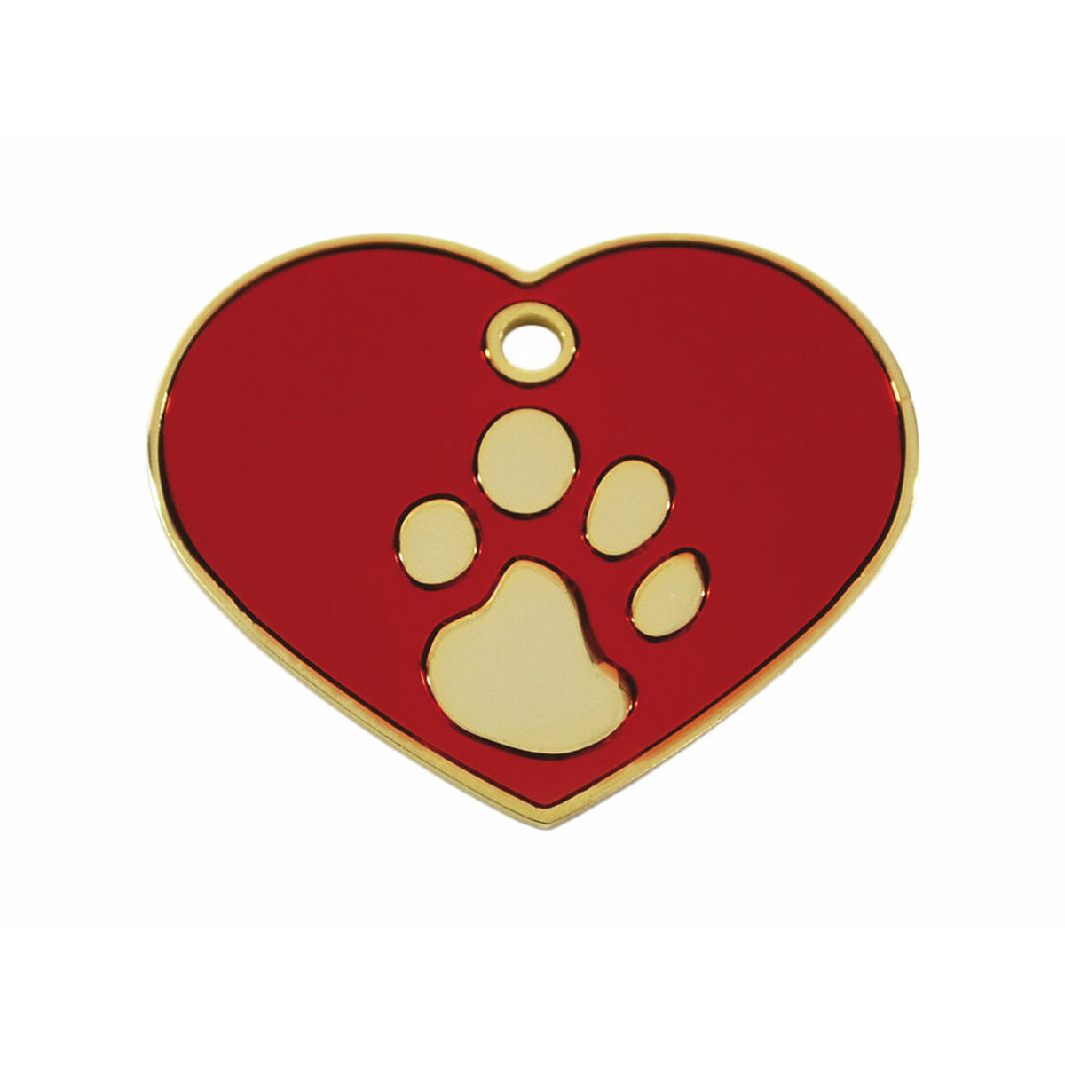 Identification plate for collar Imarc Heart Red Golden Identification plate for collar Imarc Heart Red Golden