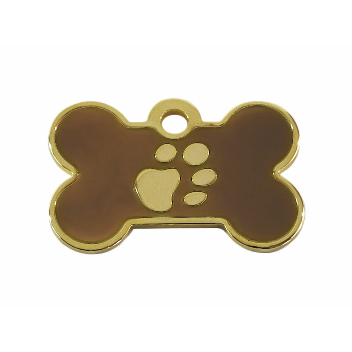 Identification plate Imarc Bone Brown Golden Identification plate Imarc Bone Brown Golden