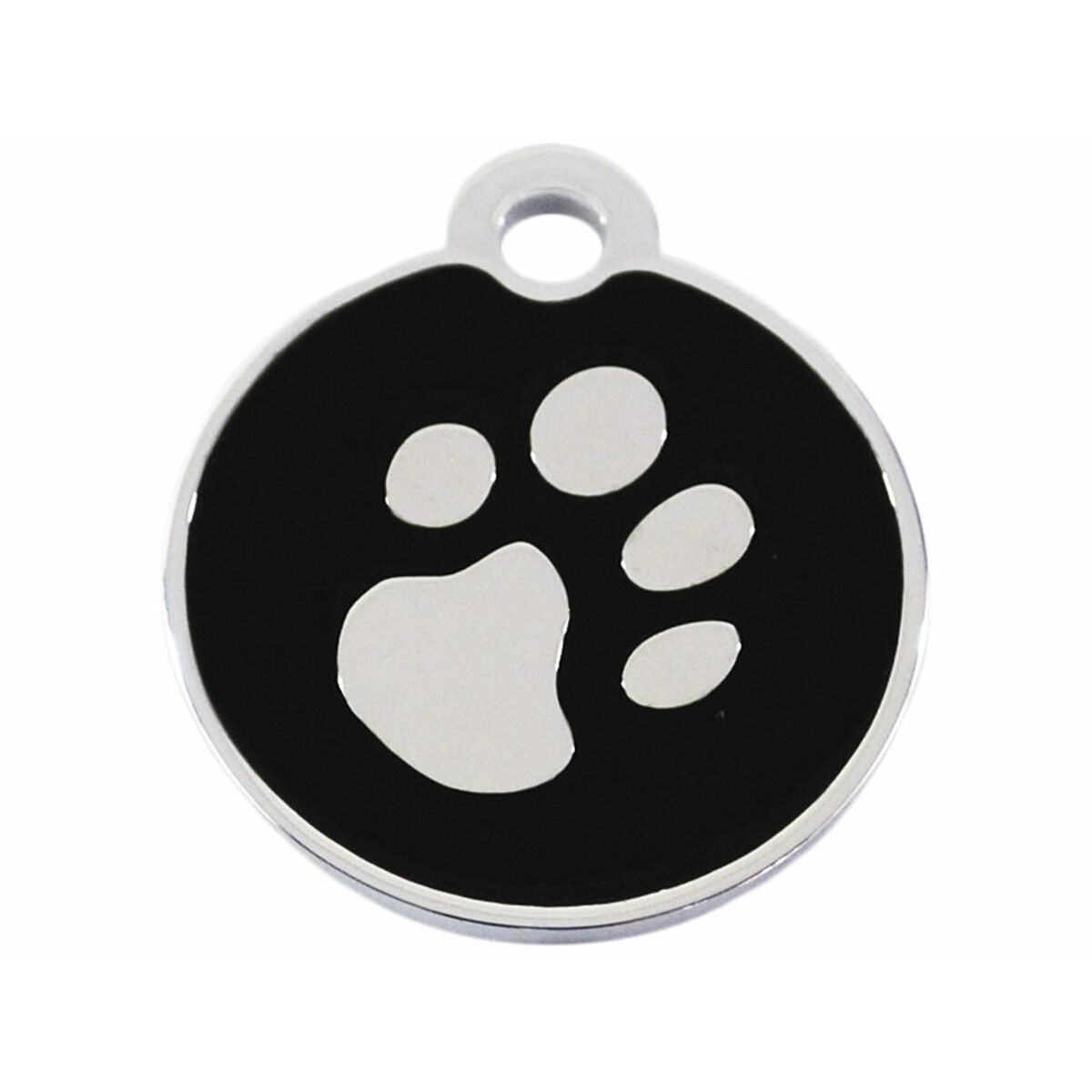 Identification plate for collar Imarc Circle Black Silver
