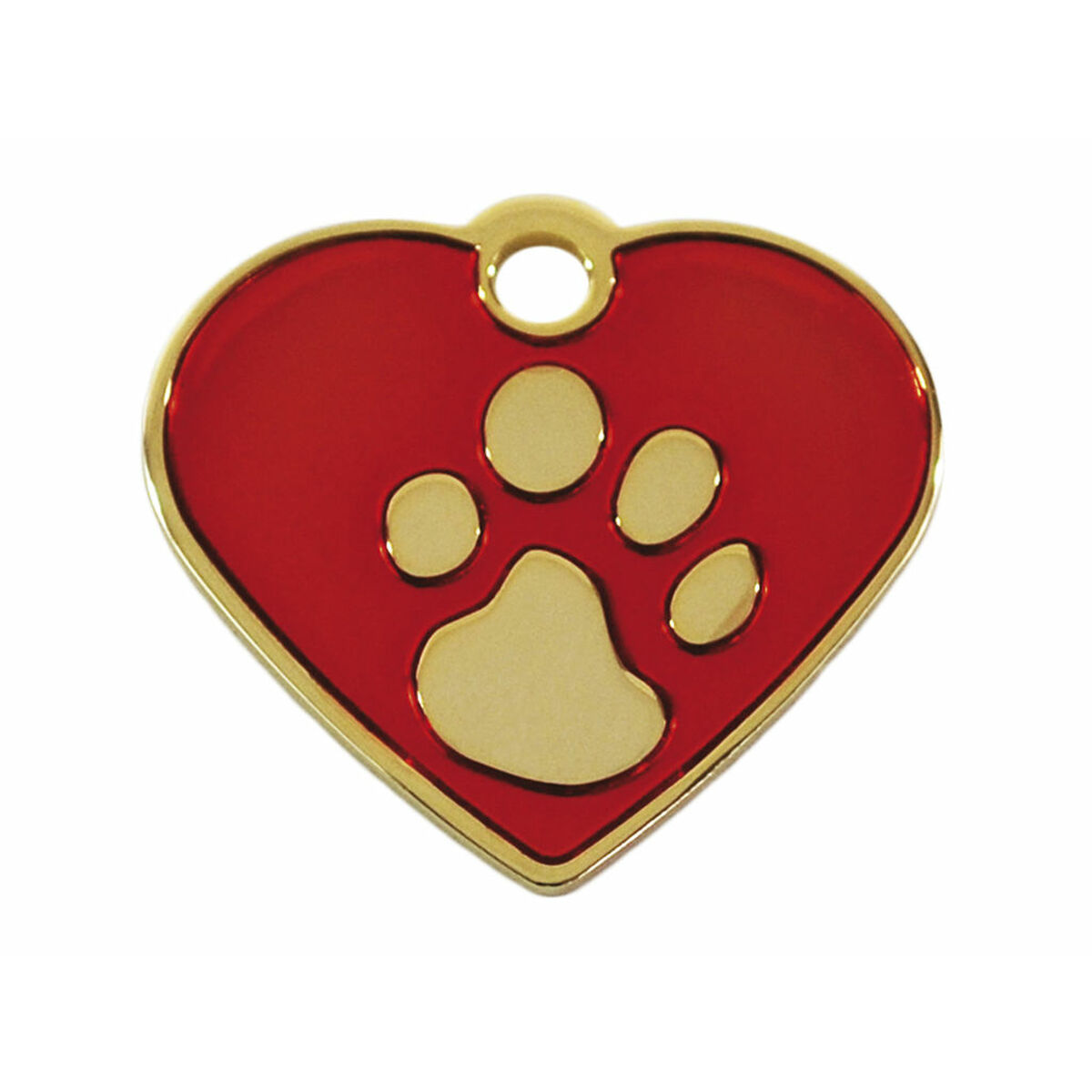 Identification plate for collar Imarc Heart Red Golden