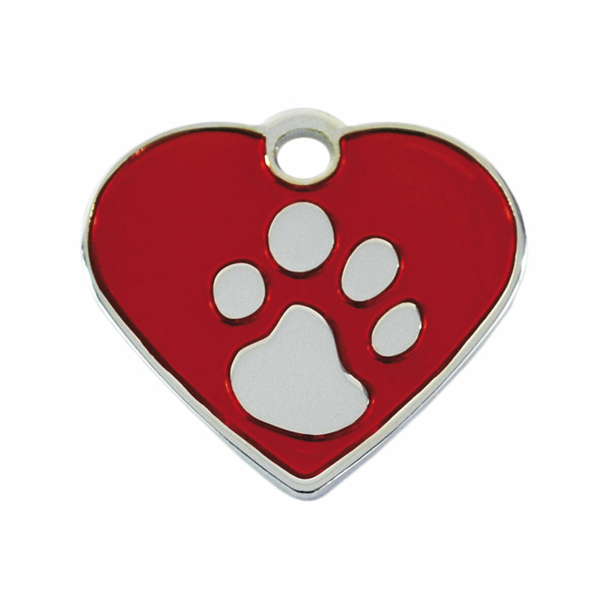 Identification plate for collar Imarc Heart Red Silver Identification plate for collar Imarc Heart Red Silver