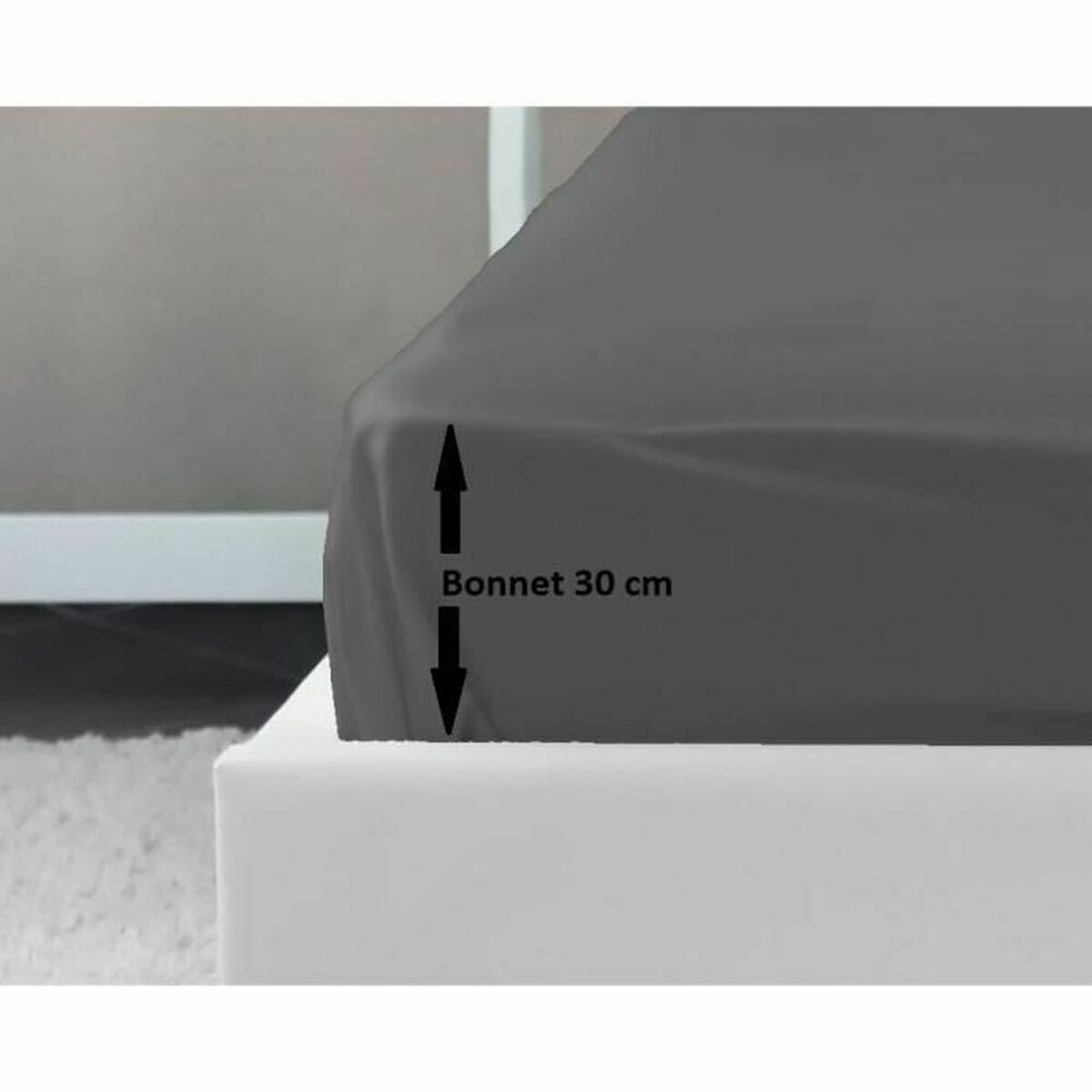 Fitted bottom sheet Lovely Home Grey Dark grey 180 x 200 180 x 200 cm Fitted bottom sheet Lovely Home Grey Dark grey 180 x 200 180 x 200 cm