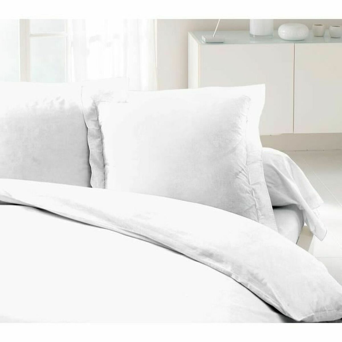 Pillowcase Lovely Home White 63 x 63 cm (2 Units) Pillowcase Lovely Home White 63 x 63 cm (2 Units)