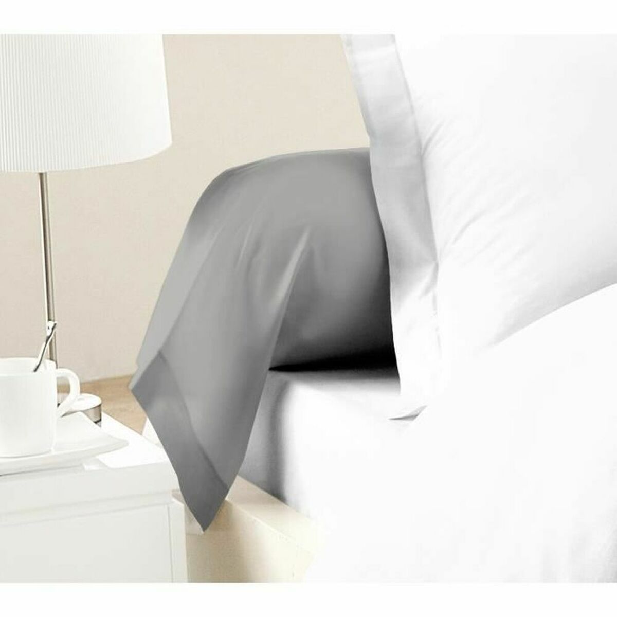 Pillowcase Lovely Home Light grey 85 x 185 cm (2 Units) Pillowcase Lovely Home Light grey 85 x 185 cm (2 Units)