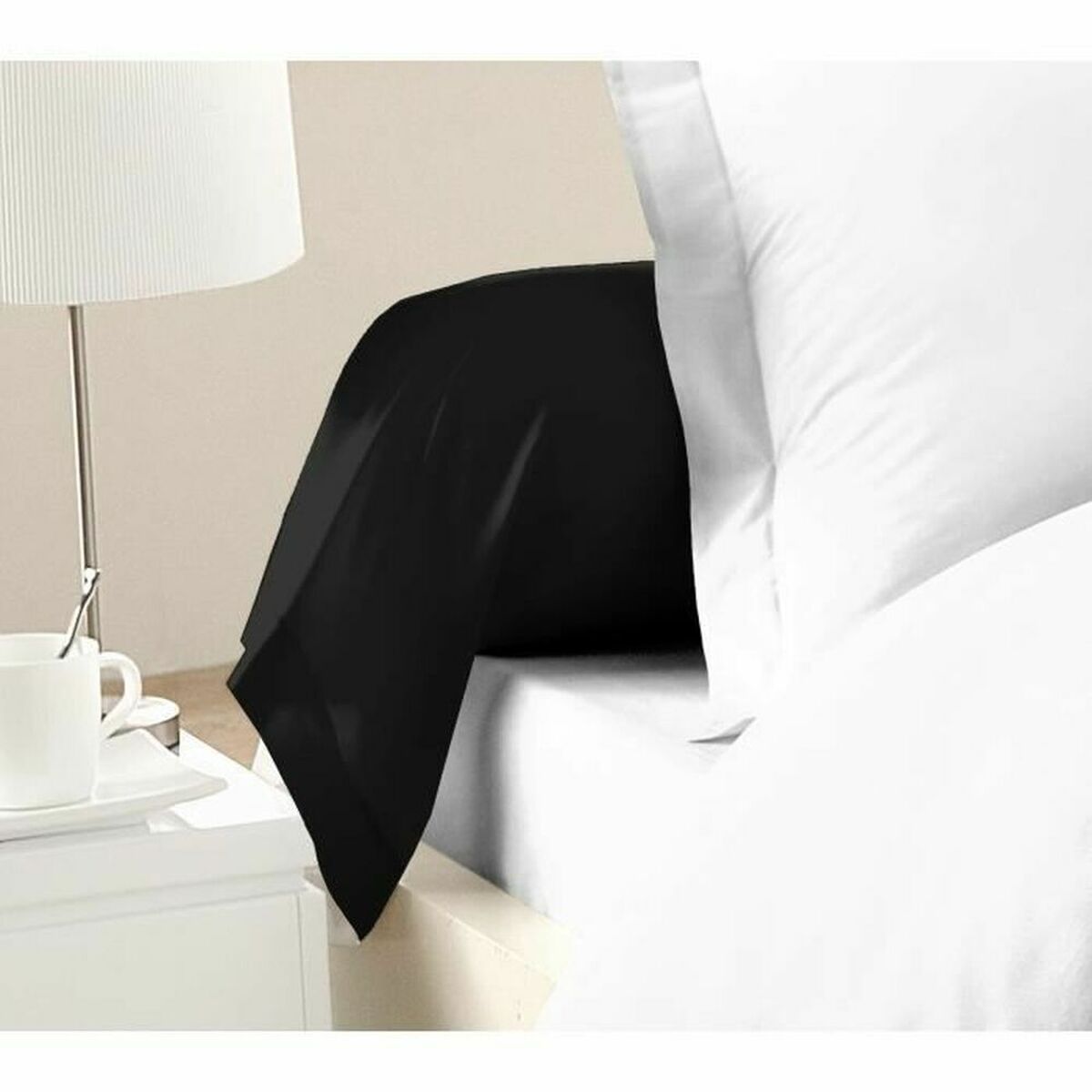 Pillowcase Lovely Home Black 85 x 185 cm 2 Pieces (2 Units) Pillowcase Lovely Home Black 85 x 185 cm 2 Pieces (2 Units)