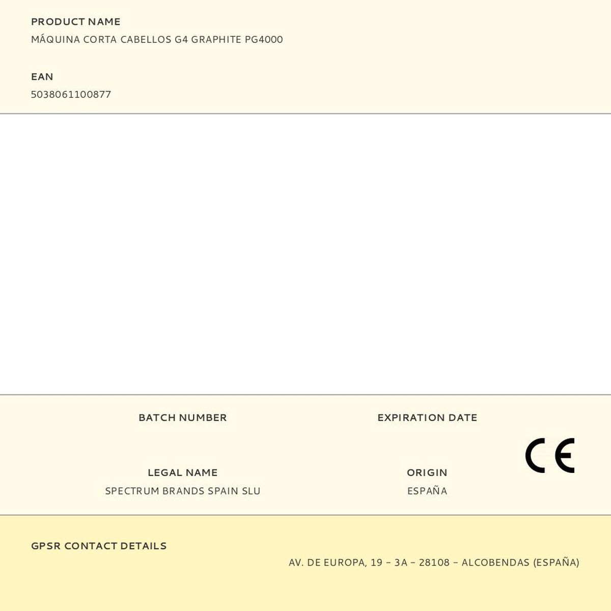 Hair Clippers Remington G4 Graphite