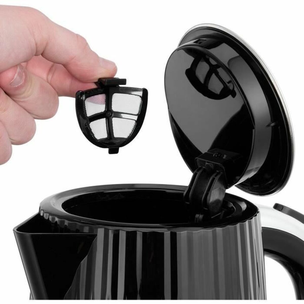 Kettle Russell Hobbs Black Stainless steel Plastic 2400 W 1,7 L