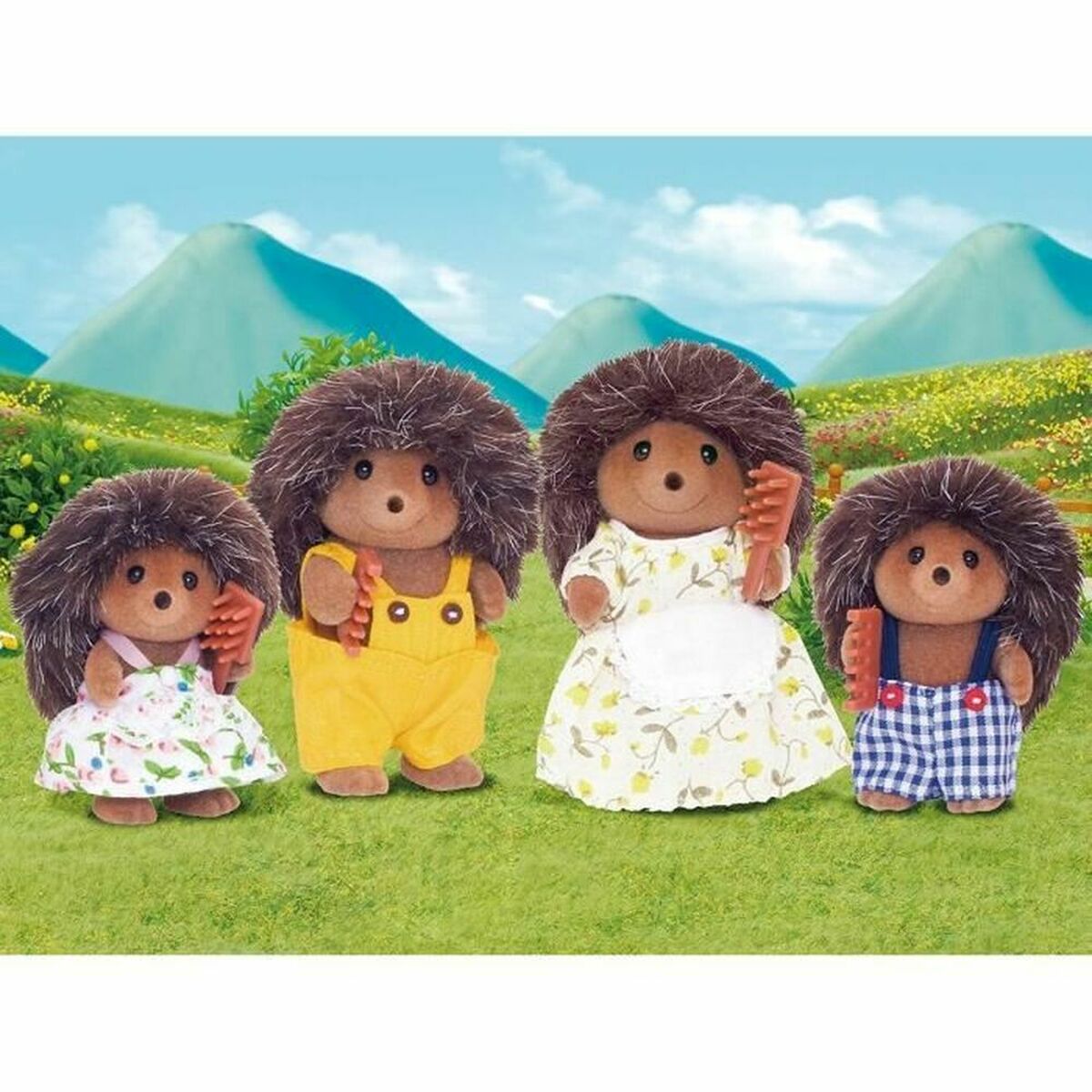 Set of Dolls   Sylvanian Families 4018 Family Herisson 4 Pieces