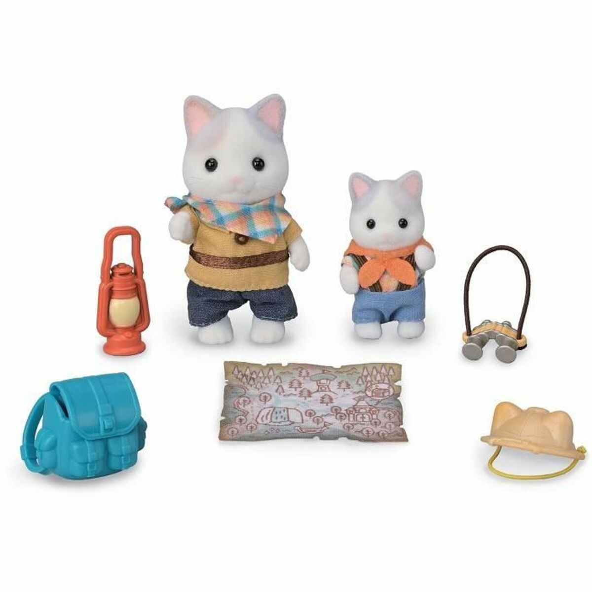 Playset Sylvanian Families Son and Baby Cat Latte – Secret Forest Adventure