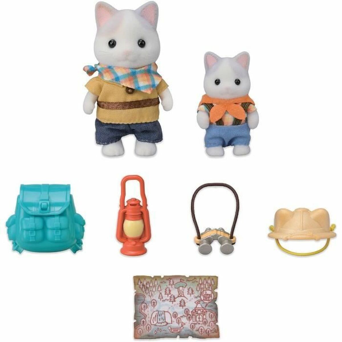 Playset Sylvanian Families Son and Baby Cat Latte – Secret Forest Adventure