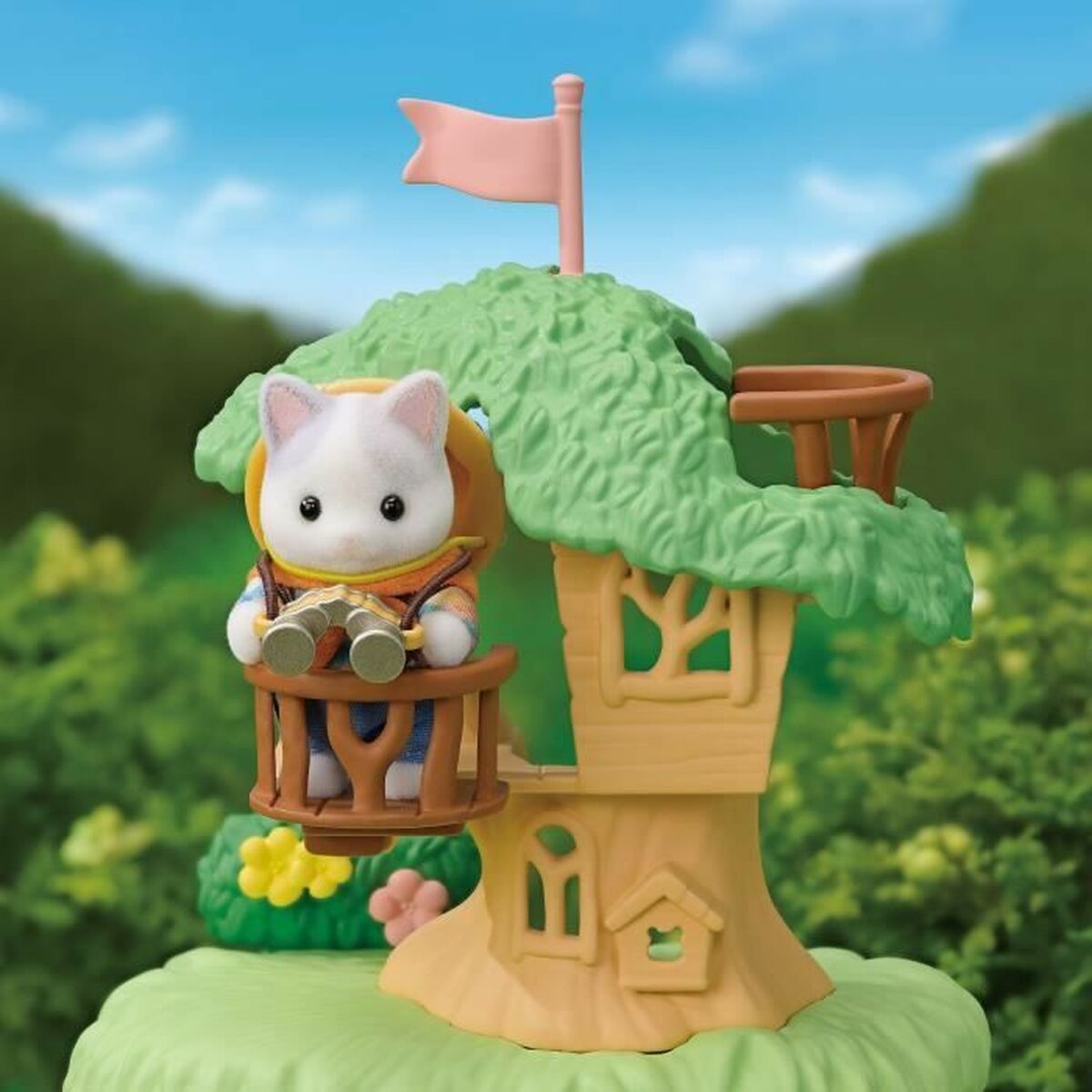 Playset Sylvanian Families Son and Baby Cat Latte – Secret Forest Adventure