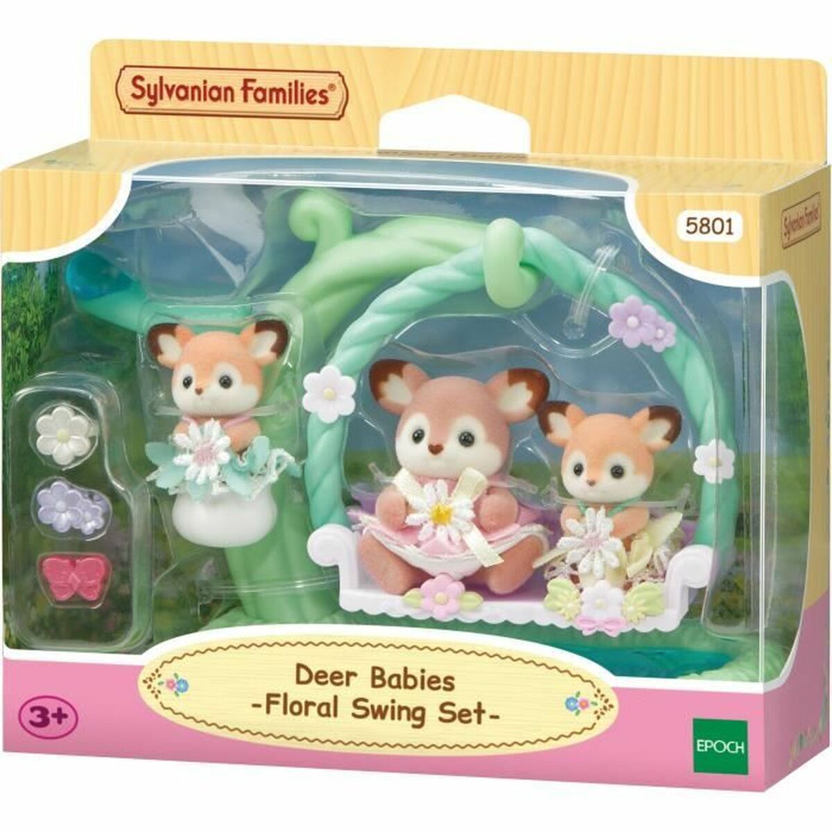 Jointed Figure Sylvanian Families Ciervo bebé y columpio animals Jointed Figure Sylvanian Families Ciervo bebé y columpio animals
