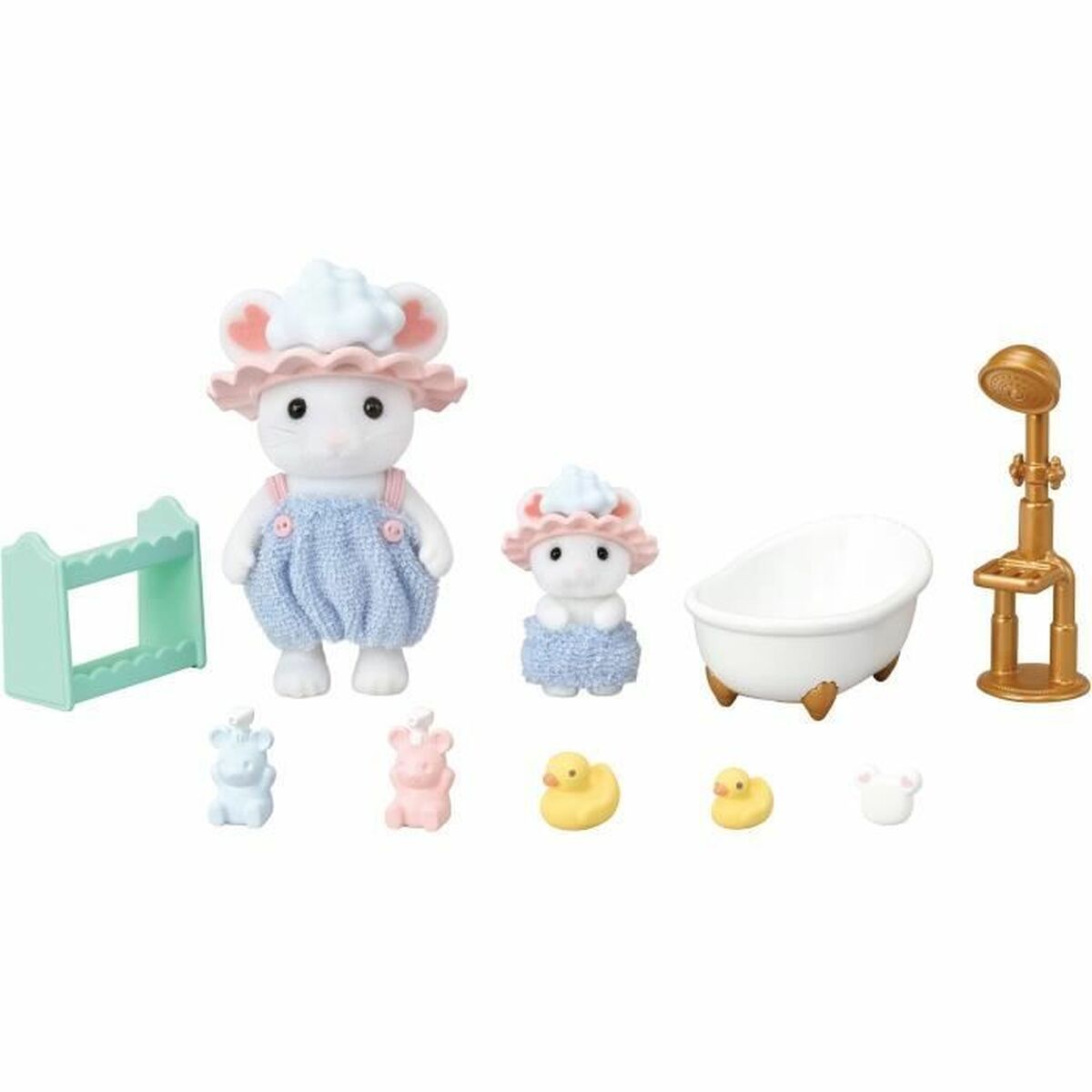 Jointed Figure Sylvanian Families Baño de malvaviscos de los hermanos ratones animals