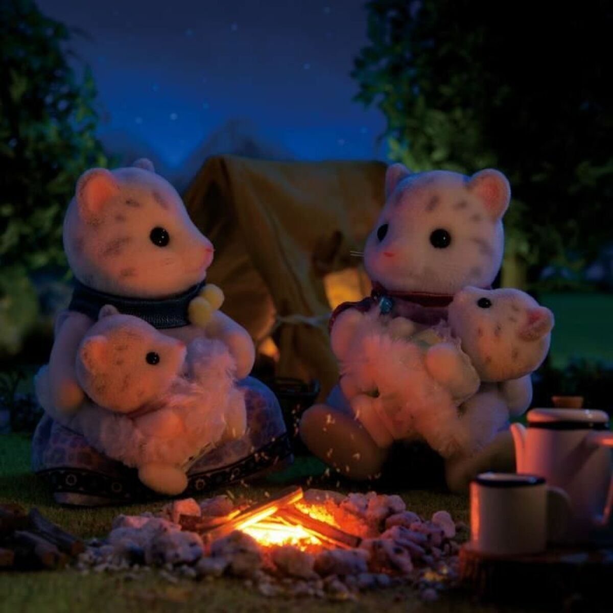 Playset Sylvanian Families Snow Leopard Family Multicolour