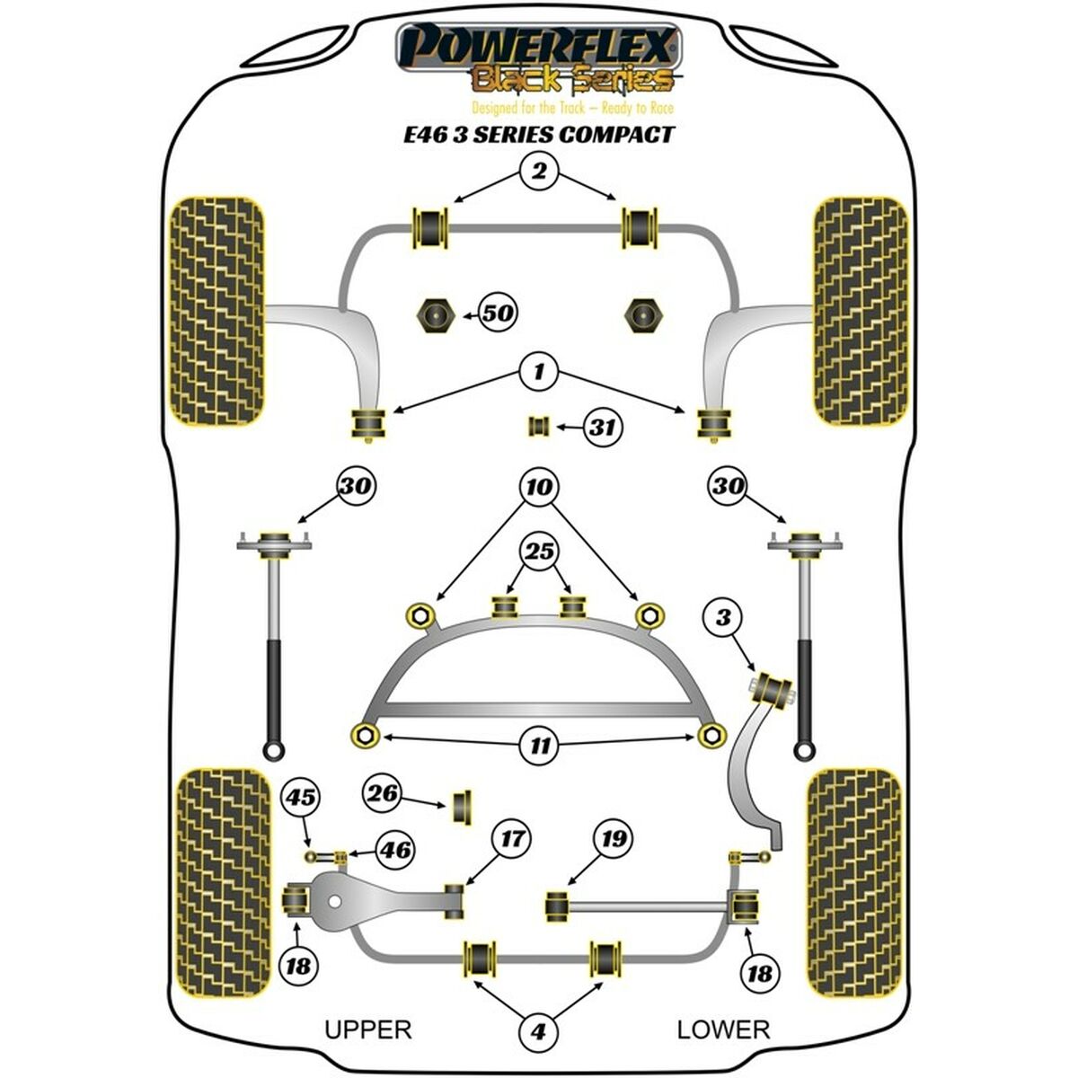 Silentblock Powerflex PFR5-4626 Rear