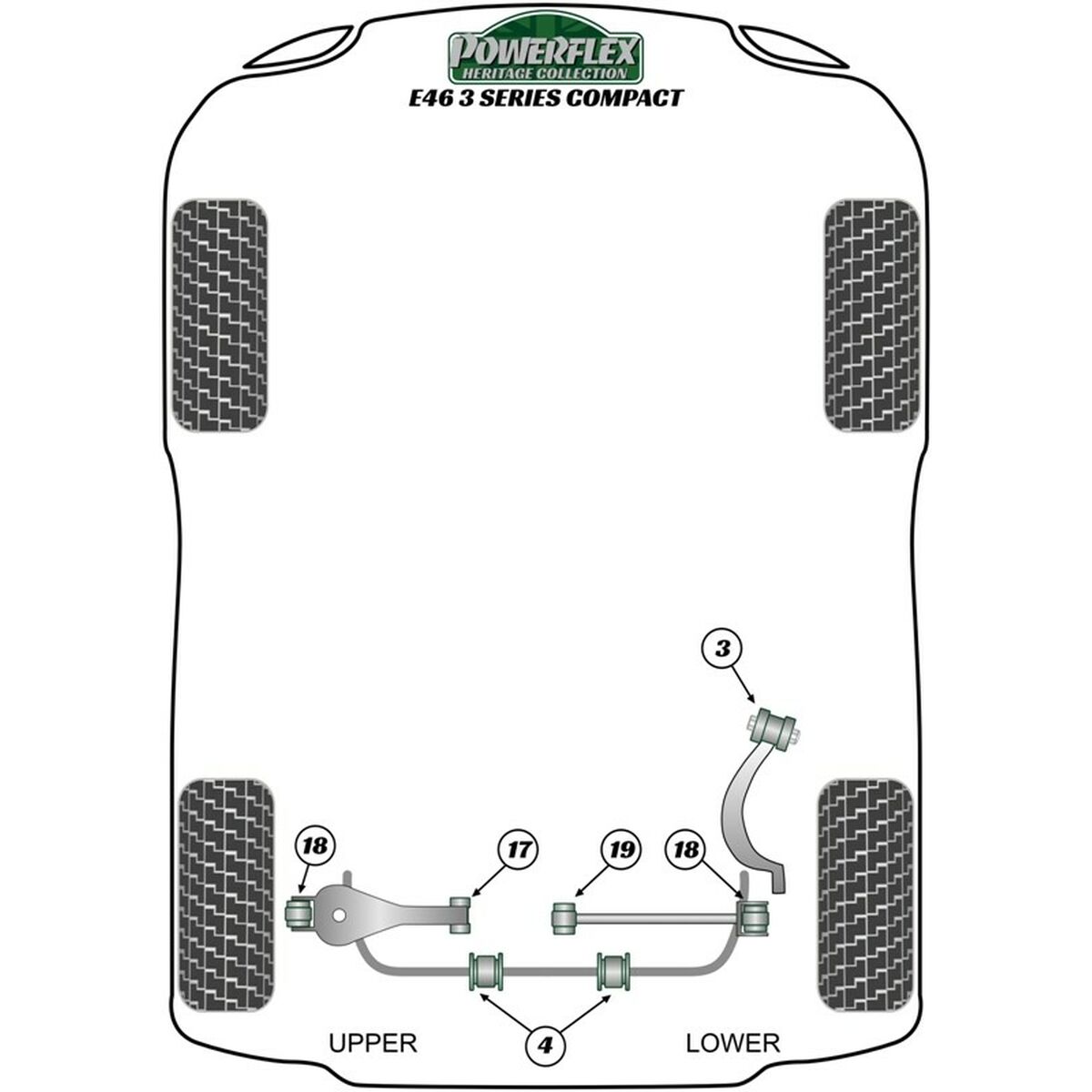 Silentblock Powerflex PFR5-4626 Rear