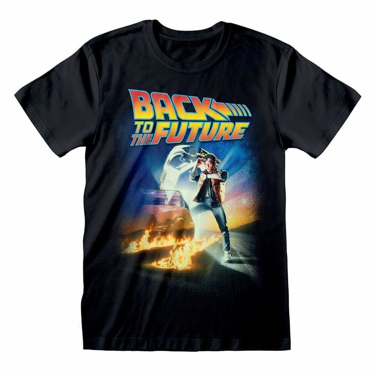 Short Sleeve T-Shirt Back to the Future Poster Black Unisex Short Sleeve T-Shirt Back to the Future Poster Black Unisex